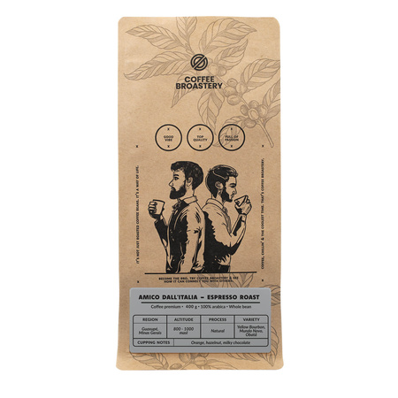 Coffee Broastery - Caffè in grani interi Amico dall'Italia Espresso Roast 400g