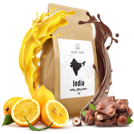 18 x Mary Rose - India Karnataka café en grano de calidad superior 1 kg