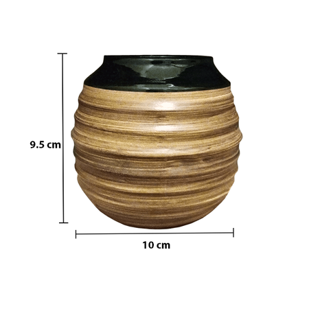 1440 x Miele Ceramica Tazza di mate - Smaltata nera